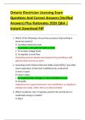 Ontario Electrician Licensing Exam  Questions And Correct Answers &lpar;Verified  Answers&rpar; Plus Rationales 2026 Q&A &vert;  Instant Download Pdf