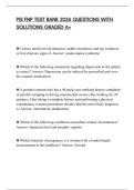 PSI FNP TEST BANK 2026 QUESTIONS WITH SOLUTIONS GRADED A&plus;