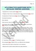 ATLS PRACTICE QUESTIONS WITH  DETAILED VERIFIED ANSWERS