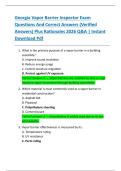 Georgia Vapor Barrier Inspector Exam  Questions And Correct Answers &lpar;Verified  Answers&rpar; Plus Rationales 2026 Q&A &vert; Instant  Download Pdf