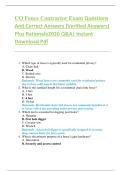 CO Fence Contractor Exam Questions  And Correct Answers &lpar;Verified Answers&rpar;  Plus Rationale2026 Q&A&vert; Instant  Download Pdf