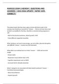 NUR1025 EXAM 3 REVIEW &vert; QUESTIONS AND ANSWERS &vert; 2025&sol;2026 UPDATE &vert; RATED 100&percnt; CORRECT&excl;&excl;