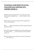PSI NATIONAL HOME INSPECTOR ACTUAL EXAM PAPER 2026 QUESTIONS WITH ANSWERS GRADED A&plus;