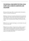 PSI NATIONAL HOME INSPECTOR FINAL EXAM SCRIPT 2026 COMPLETE QUESTIONS AND SOLUTIONS