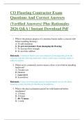 CO Flooring Contractor Exam  Questions And Correct Answers   &lpar;Verified Answers&rpar; Plus Rationales  2026 Q&A &vert; Instant Download Pdf 