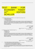 TEST BANK FOR ECONOMY TODAY 14TH EDITION SCHILLER 