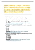 CO Foundation Systems Contractor  Exam Questions And Correct Answers    &lpar;Verified Answers&rpar; Plus Rationale2026  Q&A&vert; Instant Download Pdf   