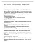 BIO 169 FINAL EXAM QUESTIONS AND ANSWERS
