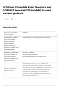 LCQ Exam &vert; Complete Exam Questions and CORRECT Answers&vert; &lpar;2025 update&rpar; Assured success&vert; grade A&plus;