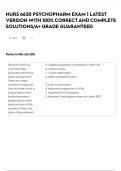 NURS 6630 PSYCHOPHARM EXAM 1 LATEST VERSION WITH 100&percnt; CORRECT AND COMPLETE SOLUTIONS&sol;A&plus; GRADE GUARANTEED
