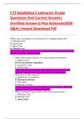 Compilation Bundle for CO Insulation Contractor Exams Questions And Correct Answers &lpar;Verified Answers&rpar; Plus Rationales 2026 Q&A &vert; Instant Download Pdf