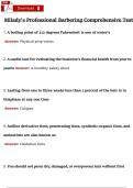 Milady&rsquo;s Professional Barbering &ndash; Comprehensive Test &vert; Complete Exam-Style Questions & Verified Correct Answers