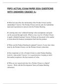 PSPO ACTUAL EXAM PAPER 2026 QUESTIONS WITH ANSWERS GRADED A&plus;