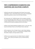 PSPO COMPREHENSIVE EXAMINATION 2026 QUESTIONS AND SOLUTIONS COMPLETE