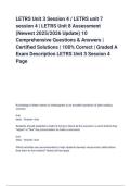 LETRS Unit 3 Session 4 &sol; LETRS unit 7 session 4 &vert; LETRS Unit 8 Assessment &lpar;Newest 2025&sol;2026 Update&rpar; 10 Comprehensive Questions & Answers &vert; Certified Solutions &vert; 100&percnt; Correct &vert; Graded A Exam Description LETRS Unit 3 Session 4 Page