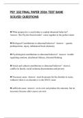 PSY 352 FINAL PAPER 2026 TEST BANK SOLVED QUESTIONS