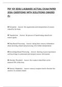 PSY 101 SDSU LAUMAKIS ACTUAL EXAM PAPER 2026 QUESTIONS WITH SOLUTIONS GRADED A&plus;