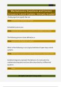 Mechatronics Questions and Correct  Answers&sol; Latest Update &sol; Already Graded 