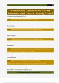Mechatronics Questions and Correct  Answers&sol; Latest Update &sol; Already Graded