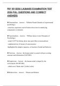 PSY 101 SDSU LAUMAKIS EXAMINATION TEST 2026 FULL QUESTIONS AND CORRECT ANSWERS