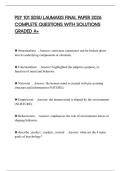 PSY 101 SDSU LAUMAKIS FINAL PAPER 2026 COMPLETE QUESTIONS WITH SOLUTIONS GRADED A&plus;
