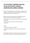 PSY 290 MODULE 3 MIDTERM EXAM 2026 ACTUAL EXAM SCRIPT COMPLETE QUESTIONS AND CORRECT ANSWERS