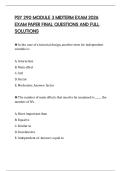 PSY 290 MODULE 3 MIDTERM EXAM 2026 EXAM PAPER FINAL QUESTIONS AND FULL SOLUTIONS