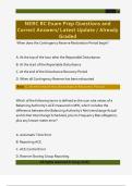 NERC RC Exam Prep Questions and  Correct Answers&sol; Latest Update &sol; Already  Graded 