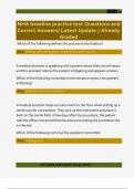 NHA baseline test Questions and Correct  Answers&sol; Latest Update &sol; Already Graded