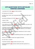 CFP QUESTIONS WITH DETAILED  VERIFIED ANSWERS 