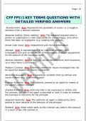CFP FP512 KEY TERMS QUESTIONS WITH  DETAILED VERIFIED ANSWERS
