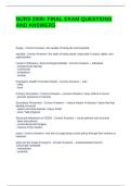 NURS 2000- FINAL EXAM QUESTIONS AND ANSWERS