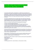 NURS 2000 MIDTERM EXAM PREP QUESTIONS AND ANSWERS