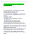 NURSING 2000 EXAM 1 QUESTIONS AND ANSWERS