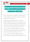 Top Supreme Court Education Law Cases - SLLA 6990 prep Questions and Answers 100&percnt; Pass