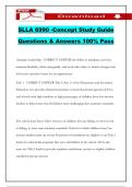 SLLA 6990 -Concept Study Guide Questions & Answers 100&percnt; Pass