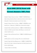 SLLA 6990 &lpar;2019&rpar; Exam with Correct Answers 100&percnt; Pass