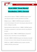  SLLA 6990 "Good Words" Vocabulary 100&percnt; Correct
