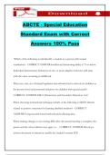 ABCTE - Special Education Standard Exam with Correct Answers 100&percnt; Pass