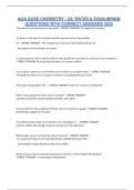 AQA GCSE CHEMISTRY - C8&colon; RATES & EQUILIBRIUM QUESTIONS WITH CORRECT ANSWERS 2025