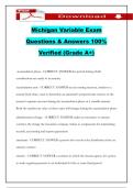 MI Variable Life and Annuities Producer Exam with Correct Answers 100&percnt; Pass
