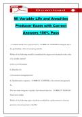 MI Variable Life and Annuities Producer Exam with Correct Answers 100&percnt; Pass