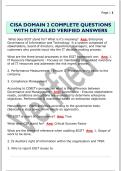 CISA DOMAIN 2 COMPLETE QUESTIONS  WITH DETAILED VERIFIED ANSWERS