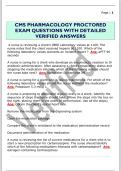 CMS PHARMACOLOGY PROCTORED  EXAM QUESTIONS WITH DETAILED  VERIFIED ANSWERS