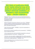 ONE YIELD v2 Certification EXAM STUDY GUIDE UPDATED 2026 WITH COMPLETE EXAM QUESTIONS WITH CORRECT DETAILED ANSWERS &vert;&vert; A&plus; GRADED&excl;&excl;&excl;&vert;&vert; 100&percnt; GUARANTEED PASS <<RECENT VERSION>>