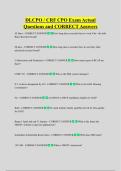 DLCPO &sol; CRF CPO Exam Actual  Questions and CORRECT Answers
