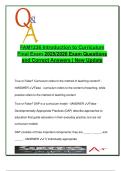 FAM1236 Introduction to Curriculum Final Exam 2025&sol;2026 &ndash; 90 Q&A on DAP&comma; Play Stages&comma; Curriculum Models & HDLH