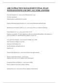 ARE 5&period;0 PRACTICE MANAGEMENT FINAL EXAM WITH QUESTIONS AND 100&percnt; ALL SURE ANSWERS