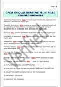 CPCU 500 QUESTIONS WITH DETAILED  VERIFIED ANSWERS 