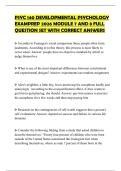 PSYC 140 DEVELOPMENTAL PSYCHOLOGY EXAMPREP 2026 MODULE 7 AND 8 FULL QUESTION SET WITH CORRECT ANSWERS